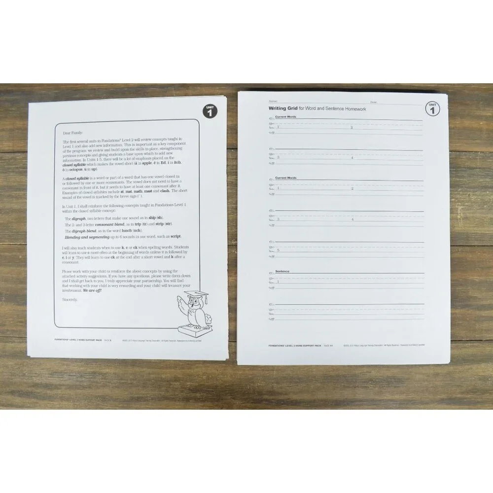 Fundations Home Support Pack 2nd Edition Level 2 F2HMAP2 Loose Leaf